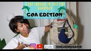 Small backpack & 1 week in #Goa - Light and #minimal packing