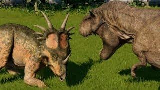 Styracosaurus vs T-Rex, Indominus Rex, Spinosaurus, Giganotosaurus & Allosaurus (1080p 60FPS)