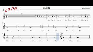 Ballade - Flauto dolce - Note - Spartito - Karaoke - Instrumental - Canto