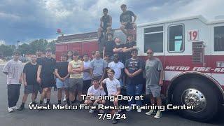 Working out at West Metro Fire Rescue Training Center