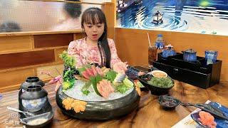 Nàng Út Ống Tre được A Mập dẫn đi gỡ lúa thưởng thức sashimi Thiên Du Sushi và cái kết bất ngờ