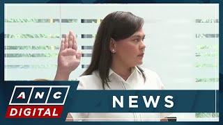 'Let's do this': Moment VP Sara Duterte took oath before House at probe into OVP fund use | ANC