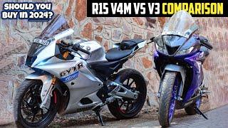 Yamaha R15 v4m Vs R15v3 2024 Detailed Comparison | Still Better than Ns200, Apache?