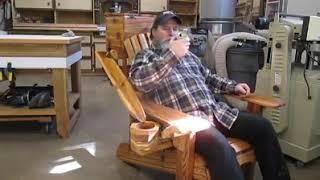 DIY Adirondack Chair With Cooler And Beer Delivery System