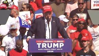 Trump speaks at event in Chesapeake, Virginia, after debate