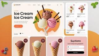 I Built a Responsive Ice Cream Shop Website Using Only HTML & CSS!