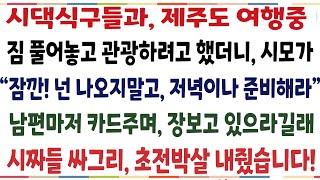 (반전신청사연)시댁식구들과 제주도 여행중, 짐풀어놓고 관광하려고 했더니 시모가 "넌 나오지말고 저녁이나 준비해라" 남편마저 카드주며 장보라 하길래[신청사연][사이다썰][사연라디오]