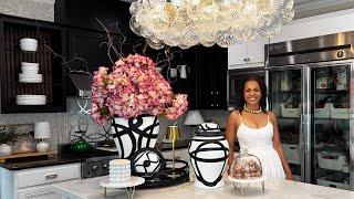 **NEW**Bold & Beautiful Kitchen Revamp | Painted Cabinets ~ Luxe Lighting & a SHOW STOPPING  Island