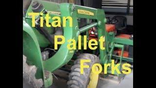 Titan Pallet Forks - Deere 3038E Tractor