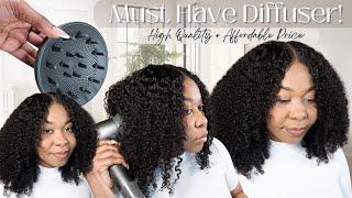 Affordable Diffuser Attachment + How To Define And Diffuse Curly Hair Ft. MelodySusie