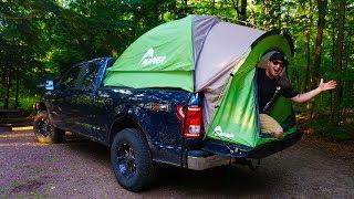 EXTREME Truck Camping | SURVIVING in the Woods! (Best Tent Ever)