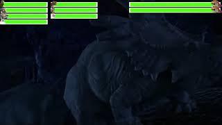 Dinosaur (2000) Cave Fight with healthbars