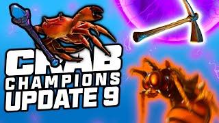 ICE STAFF! ELECTRO GLOBE! HORNET! PICKAXE! | Crab Champions Elemental Update (Early Access Update 9)