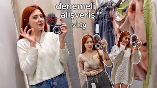 Denemeli alışveriş VLOG | Aldıklarımla evde size moda şovu yaptım