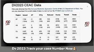 Dv2023// - How to TRACK your CASE NUMBER // how many case are ahead of you.