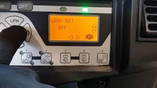 Disable the LPH function through the dashboard - Cesab B300