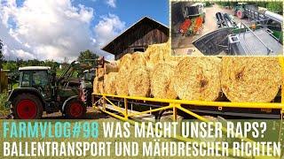 FarmVlog#98 Stroh Transport / Mähdrescher richten / Unser Raps fällt!