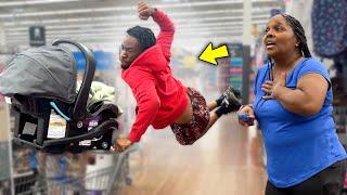 Aggressively Punching Baby In Public Prank *CRAZY REACTIONS*