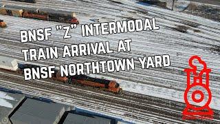 BNSF Intermodal arriving at BNSF Northtown Yard - Drews Trains Railfan