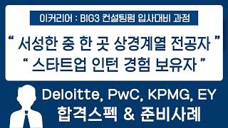 [컨설팅펌 취업] 세컨티어(Deloitte, PwC, KPMG, EY) 컨설팅펌 최종 합격자 스펙&준비 사례 : 스타트업 인턴 경험 보유자