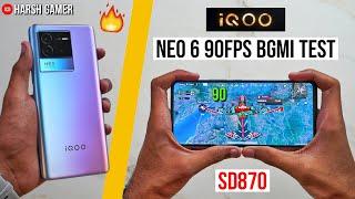 iQOO Neo 6 90FPS Pubg Test, Heating and Battery Test | (SD870) Amazing 