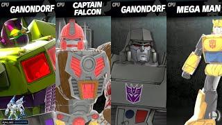 Toxitron Prime vs SHattered Glas Optimus Primal vs Megatron vs Bumblee Bee