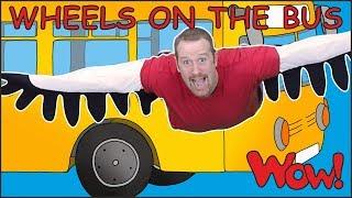 Wheels On The Bus Go with Steve and Maggie | Learn Free Speaking with Wow English TV