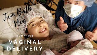 Twin Birth Vlog || Surprise Vaginal Delivery