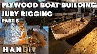 Building a Plywood Boat | Part 5 | Jury Rigging and Fiberglassing Rudder Daggerboard