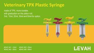 LEVAH -Veterinary TPX syringe, veterinary injector, plastic steel syringe China Factory Supplier