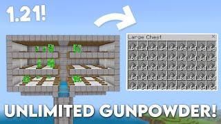 BEST 1.21 CREEPER GUNPOWDER Farm in Minecraft Bedrock! (Windows10/MCPE/NintendoSwitch/PS4/Xbox)