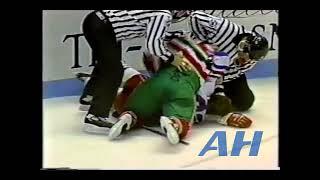 NHL Mar. 2, 1992 Kevin Todd,NJ v Tony Amonte,NYR New Jersey Devils New York Rangers