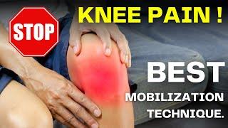 STOP KNEE JOINT PAIN AND STIFFNESS : LATERAL MOBILIZATION WITH MOVEMENT TECHNIQUE. #kneepain