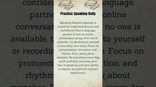 Practise Speaking Daily