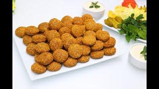 Secrets of crispy restaurant falafel with tahini sauce أسرار فلافل المطاعم المقرمشة مع صوص الطحينة