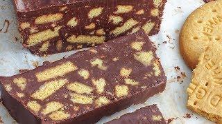 No Bake Chocolate Biscuit Cake Recipe - Only 4-Ingredients | Happy Foods Tube