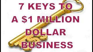 HOW TO START A MILLION DOLLAR BUSINESS BASED ON THE 7 GOLDEN KEYS