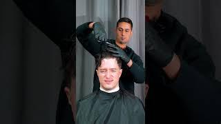 Curly To Straight Pompadour Haircut | FORTE BARBER SERIES