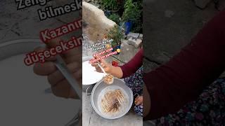 Yavvaş kazana düşeceksin#köyde işler güçler # kış hazırlıkları #kazan dibi# tarhana yapımı#yemek