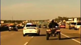 DASHCAM ARKANSAS STATE TROOPERS chase ATV !!! On INTERSTATES in Little Rock, Arkansas