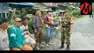 Peratin Nofianto ,Pimpin Gotong royong Percepatan Pengecoran Tiang masjid Arrohman Pekon Jagaraga.