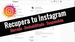 Recuperar cuenta Instagram Borrada, Deshabilitada o desactivada con formularios