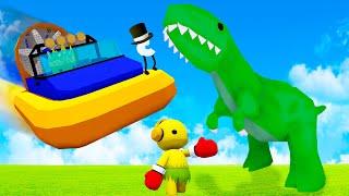 We Stole a Hovercraft and Discovered a Dinosaur in Wobbly Life Multiplayer Update!