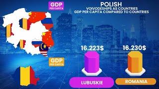 If the Polish voivodeships were countries, what countries would they be? (by GDP per capita)