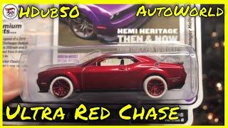 HDub50 Auto World Dodge Challenger Hellcat Ultra Red Showcase