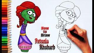 How to draw Petunia Rhubarb from VeggieTales | easy drawing step by step | draw for learning