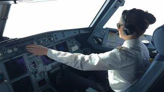 Im Cockpit eines Lufthansa Airbus A320 (360°-Video)