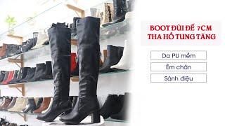 [ TP Fashion Shop]  Boot đùi gót vuông đế 7cm THỜI THƯỢNG GCC5101