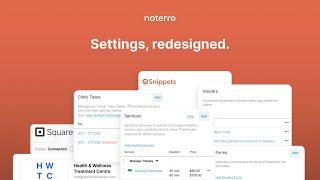 Noterro Settings, redesigned