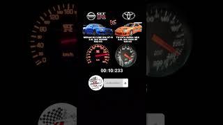 Nissan Skyline R34 GTR vs Toyota Supra MK4 | Acceleration 0-300 KM/H! #shorts #supra #nissan #gtr